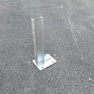 610mm Bolt Down Armco RSJ Barrier Post Galvanised 610mm Bolt Down Armco RSJ Barrier Post Galvanised