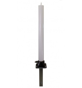 White Fold Down Parking Post With Integral Lock & Chain Eyelet White Fold Down Parking Post With Integral Lock & Chain Eyelet