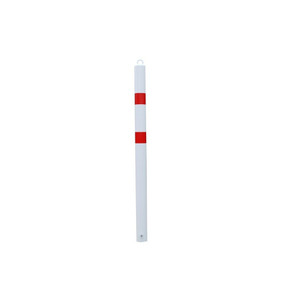 76mm Spigot Static Bollard – White & Red 76mm Spigot Static Bollard – White & Red