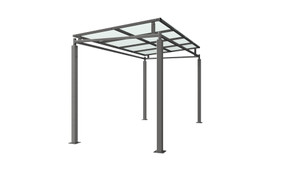 Bedford Cycle/Smoking Shelter Galvanised Steel Frame With PETG Roof Bedford Cycle/Smoking Shelter Galvanised Steel Frame With PETG Roof