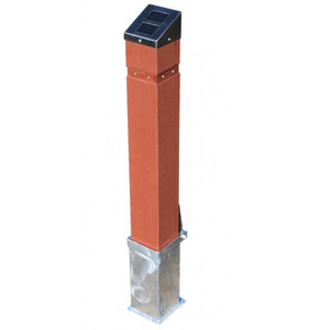 Solar Powered Removable Bollard With Flashing Illuminated LED Lights Solar Powered Removable Bollard With Flashing Illuminated LED Lights