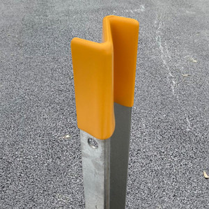 Yellow Armco Z Beam Post Cap Yellow Armco Z Beam Post Cap