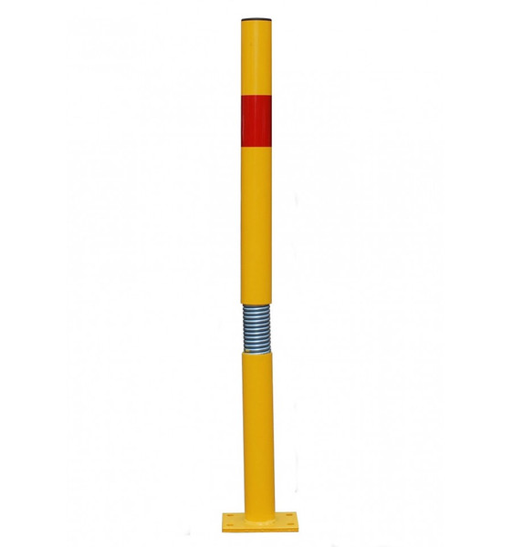 Bendy Bolt Down Tall Static Yellow & Red Parking Post