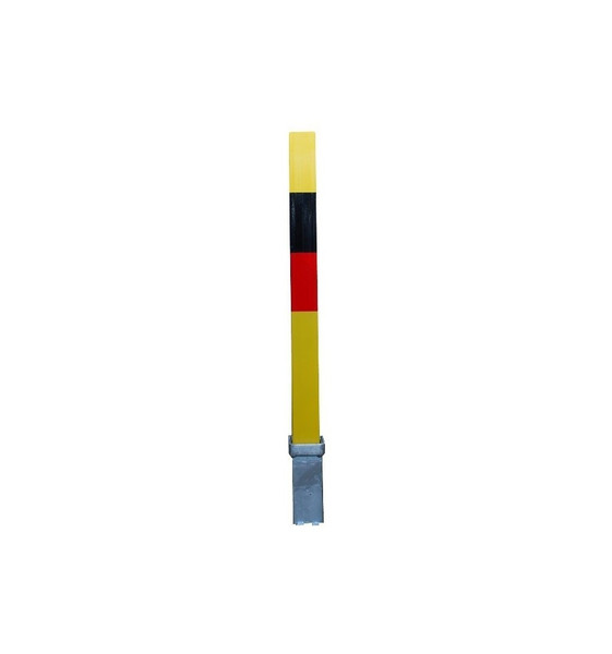 Heavy Duty Removable  Security Parking Post with Black & Red Bands
