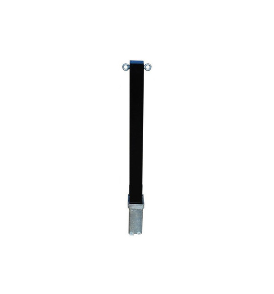 Heavy Duty Black Removable Security Post With Top Mounted Chain Eyelets