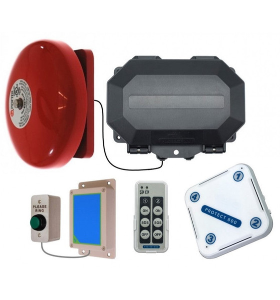 Wireless Commercial Bell Kit Included Push Button & Loud Bell (Adjustable Duration) & Additional Chime Receiver