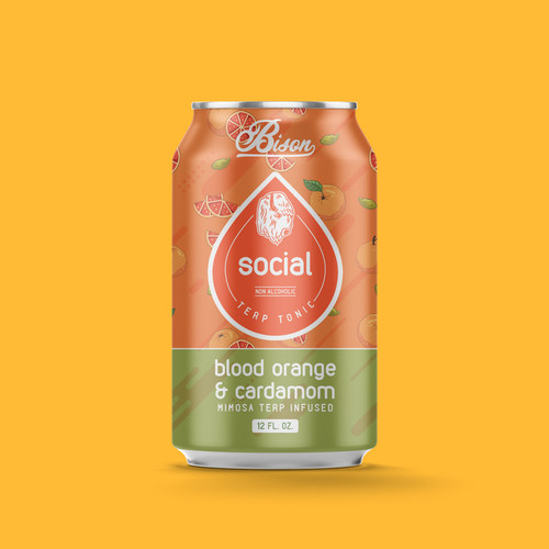 Social Bison Tonic - Blood Orange & Cardamom (4 Pack) IN-STORE PICKUP ONLY