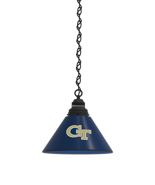 Georgia Tech Billiard Light w/ Yellow Jackets Logo - Pendant (Black) Image 1