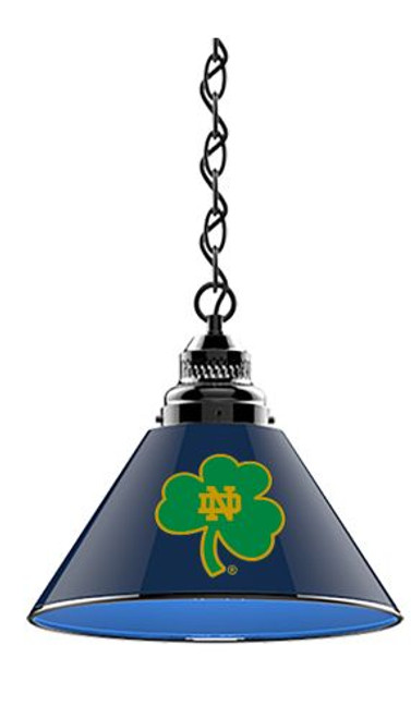 Notre Dame Billiard Light w/ Irish 'Shamrock' Logo - Pendant (Black) Image 1