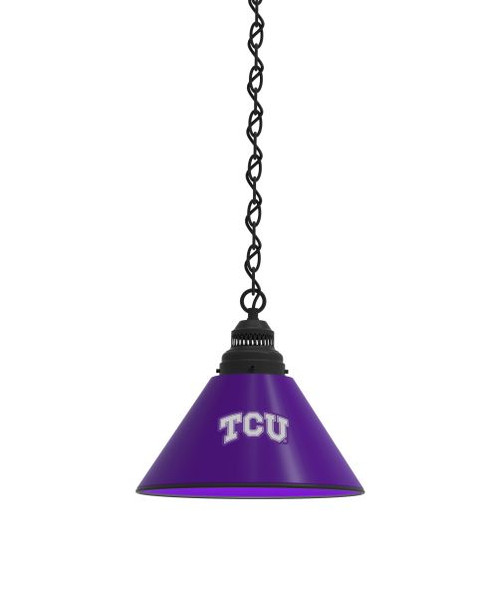 Texas Christian Billiard Light w/ Horned Frogs Logo - Pendant (Black) Image 1