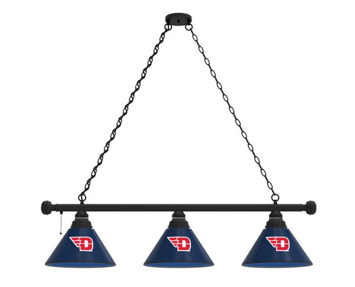 Dayton Billiard Light w/ Flyers Logo - 3 Shade (Black) Image 1