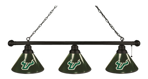 South Florida Billiard Light w/ Bulls Logo - 3 Shade (Black) Image 1