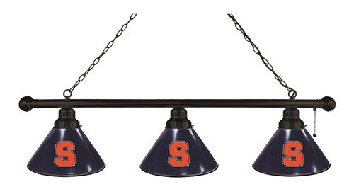 Syracuse Billiard Light w/ Orange Logo - 3 Shade (Black) Image 1