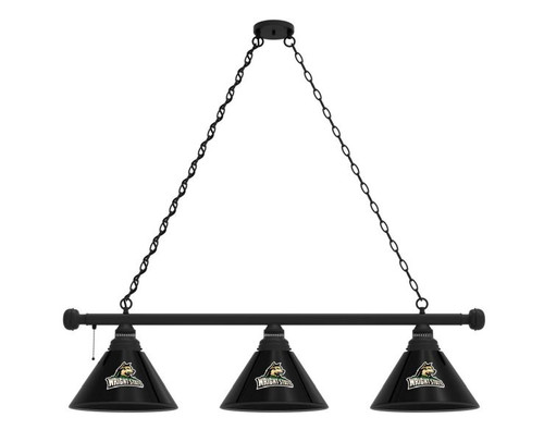 Wright State Billiard Light w/ Raiders Logo - 3 Shade (Black) Image 1