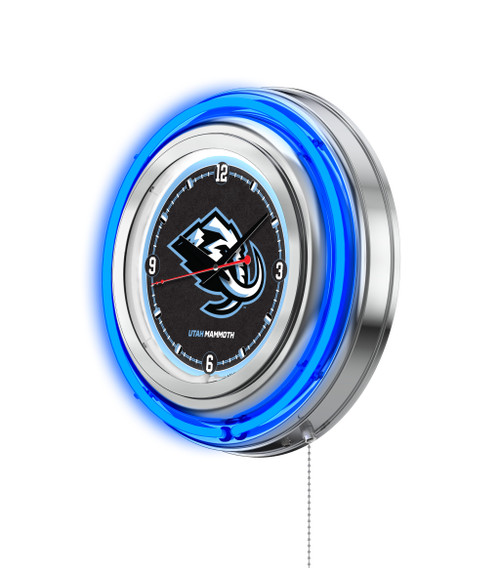 Utah Mammoth Clock w/ 15" Double Neon Ring