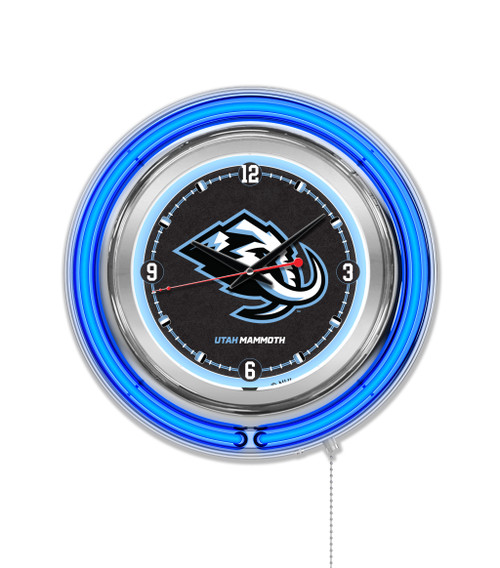 15" Utah Mammoth Clock w/ Double Neon Ring 15" Utah Mammoth Clock w/ Double Neon Ring