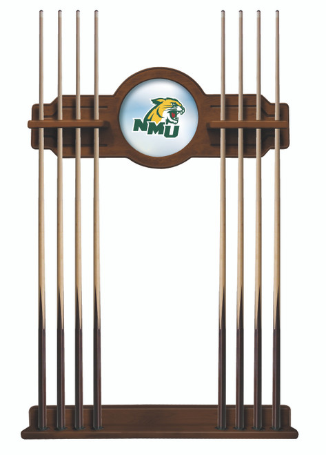 Northern Michigan University Cue Rack w/ Officially Licensed Team Logo (Chardonnay)