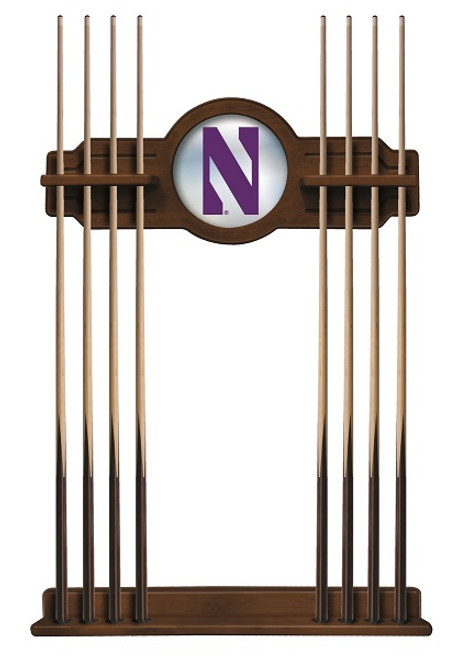 Northwestern University Cue Rack w/ Officially Licensed Team Logo (Chardonnay) Image 1