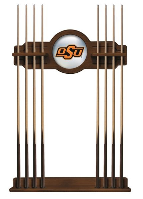 Oklahoma State University Cue Rack w/ Officially Licensed Team Logo (Chardonnay) Image 1