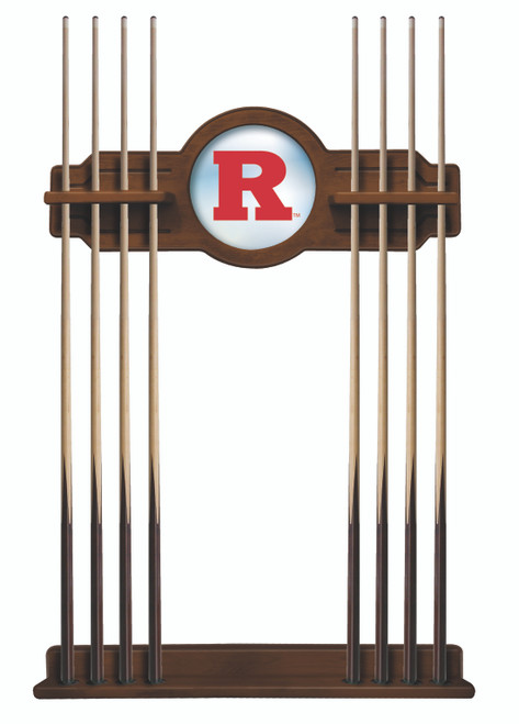 Rutgers Cue Rack w/ Officially Licensed Team Logo (Chardonnay)