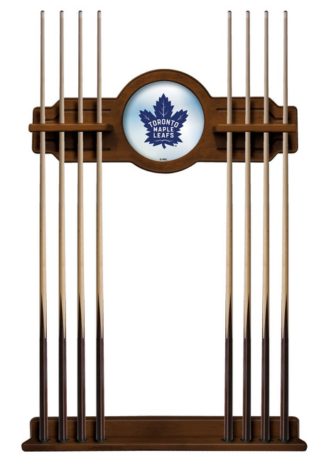 Toronto Maple Leafs Cue Rack w/ Officially Licensed Team Logo (Chardonnay) Image 1