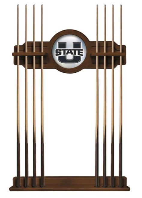 Utah State University Cue Rack w/ Officially Licensed Team Logo (Chardonnay) Image 1