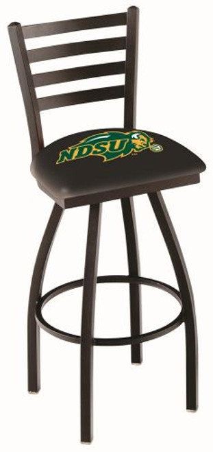 North Dakota State Bison Black Bar Stool - L014 Swivel Seat Image 1