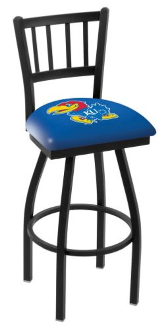 Kansas Jayhawks Bar Stool - L018 Swivel Seat Image 1