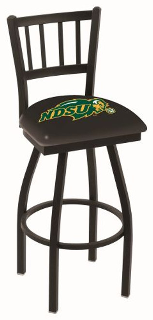 North Dakota State Bison 'Black' Bar Stool - L018 Swivel Seat Image 1