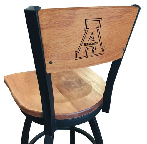 Appalachian StateMountaineers Bar Stool - L038 Engraved Logo Image 1