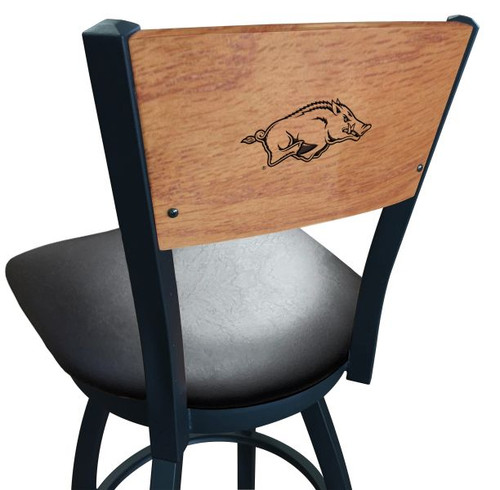 Arkansas Razorbacks Bar Stool - L038 Vinyl Seat Engraved Image 1