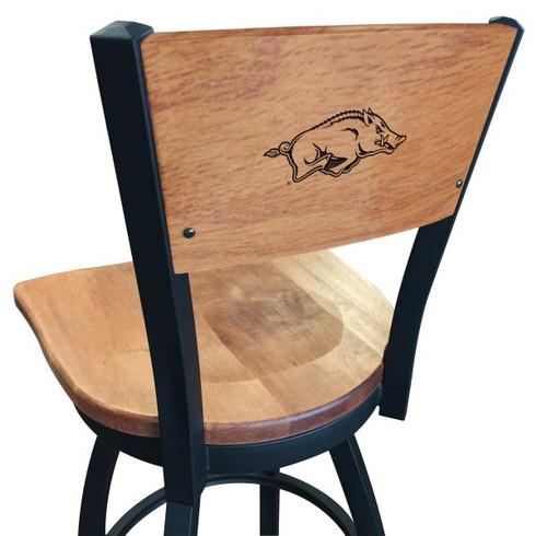 Arkansas Raxorbacks Bar Stool - L038 Engraved Logo Image 1