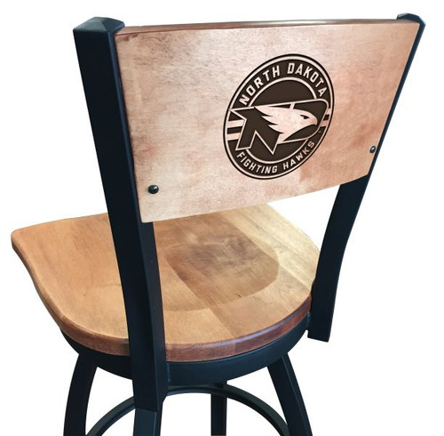 North Dakota Fighting Hawks Bar Stool - L038 Engraved Logo Image 1