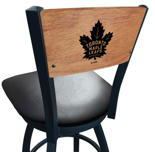 Toronto Maple Leafs Bar Stool - L038 Vinyl Seat Engraved Image 1