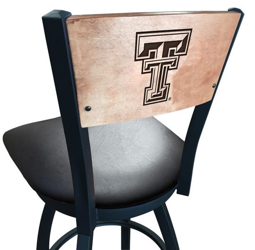 Texas Tech Red Raiders Bar Stool - L038 Vinyl Seat Engraved Back Image 1