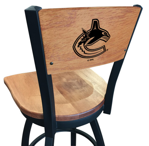 Vancouver Canucks Bar Stool - L038 Engraved Logo Image 1