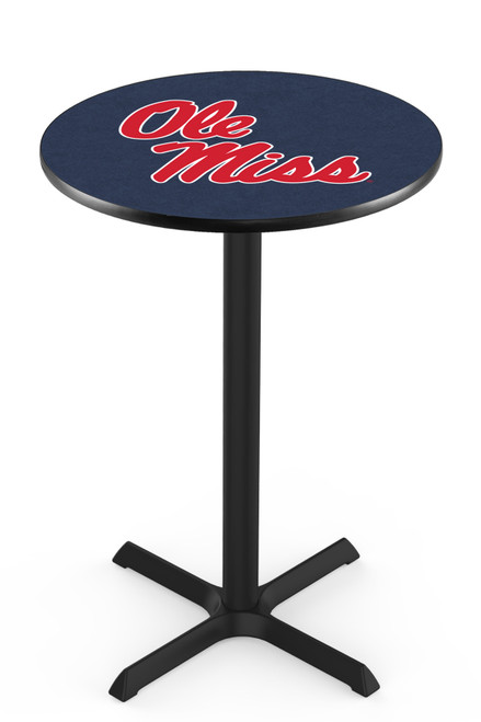 University of Mississippi L211 Pub Table w/ Black Base University of Mississippi L211 Pub Table w/ Black Base