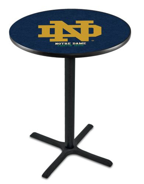 University of Notre Dame "ND" L211 Pub Table w/ Black Base Image 1