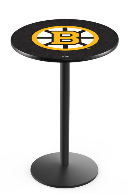 Boston Bruins L214 Pub Table w/ Black Base