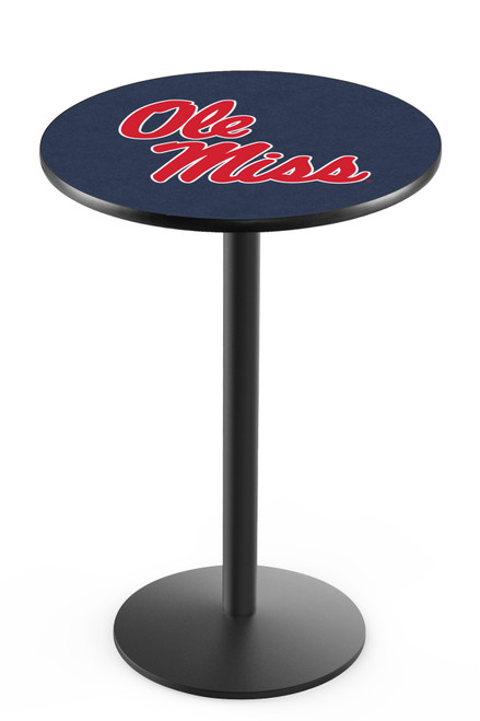 University of Mississippi L214 Pub Table w/ Black Base University of Mississippi L214 Pub Table w/ Black Base