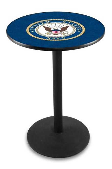 United States Navy L214 Pub Table w/ Black Base Image 1