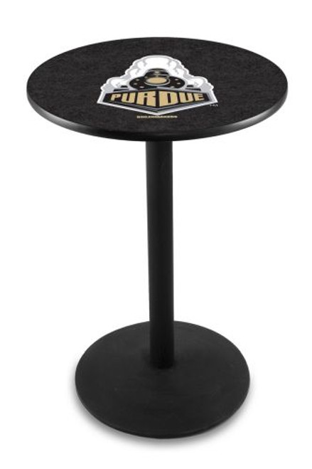 Purdue University L214 Pub Table w/ Black Base Image 1