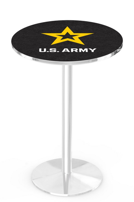 United States Army L214 Pub Table w/ Chrome Base Image 1