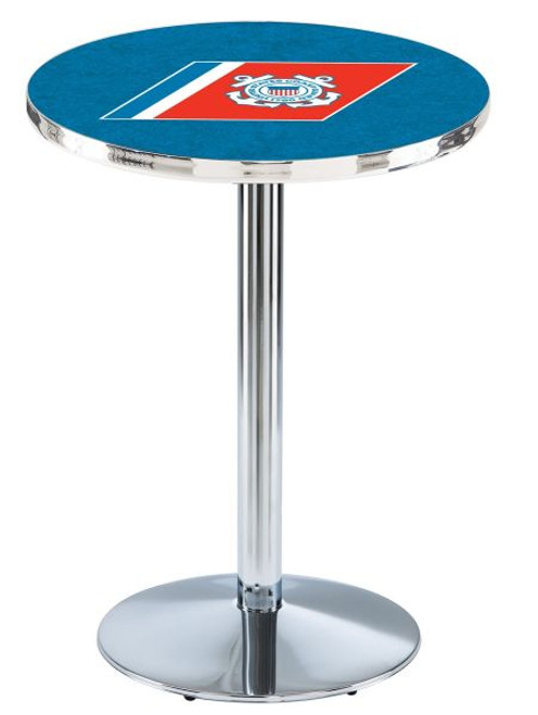 United States Coast Guard L214 Pub Table w/ Chrome Base Image 1