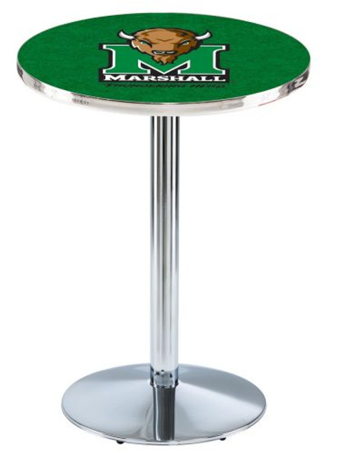 Marshall University L214 Pub Table w/ Chrome Base Image 1