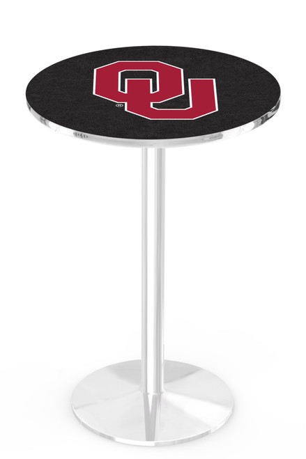 University of Oklahoma L214 Pub Table w/ Chrome Base University of Oklahoma L214 Pub Table w/ Chrome Base