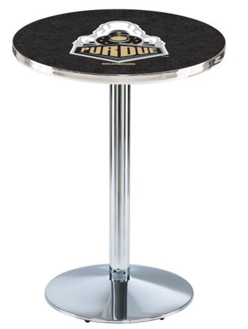 Purdue University L214 Pub Table w/ Chrome Base Image 1