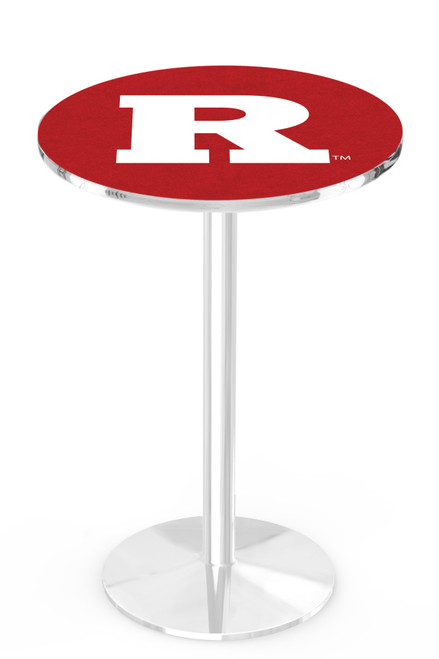 Rutgers University L214 Pub Table w/ Chrome Base Rutgers University L214 Pub Table w/ Chrome Base