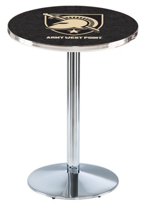 US Military Academy L214 Pub Table w/ Chrome Base Image 1