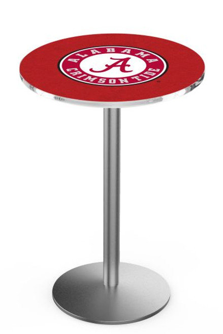 University of Alabama "A" L214 Pub Table w/ Stainless Base Image 1